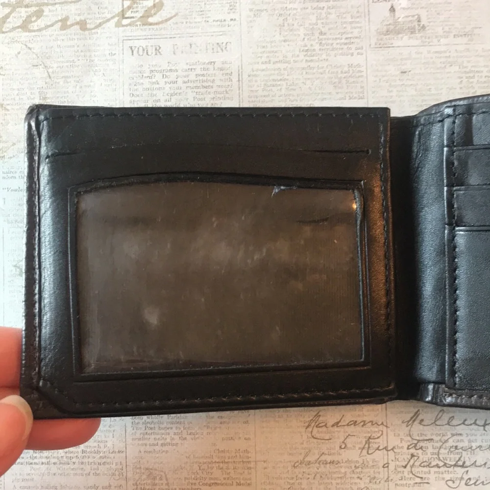 Calvin Klein Textured Leather Bi-Fold Wallet